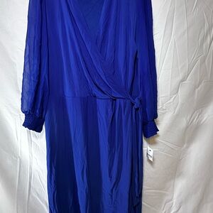 Lane Bryant Royal Blue Long Sleeve Dress